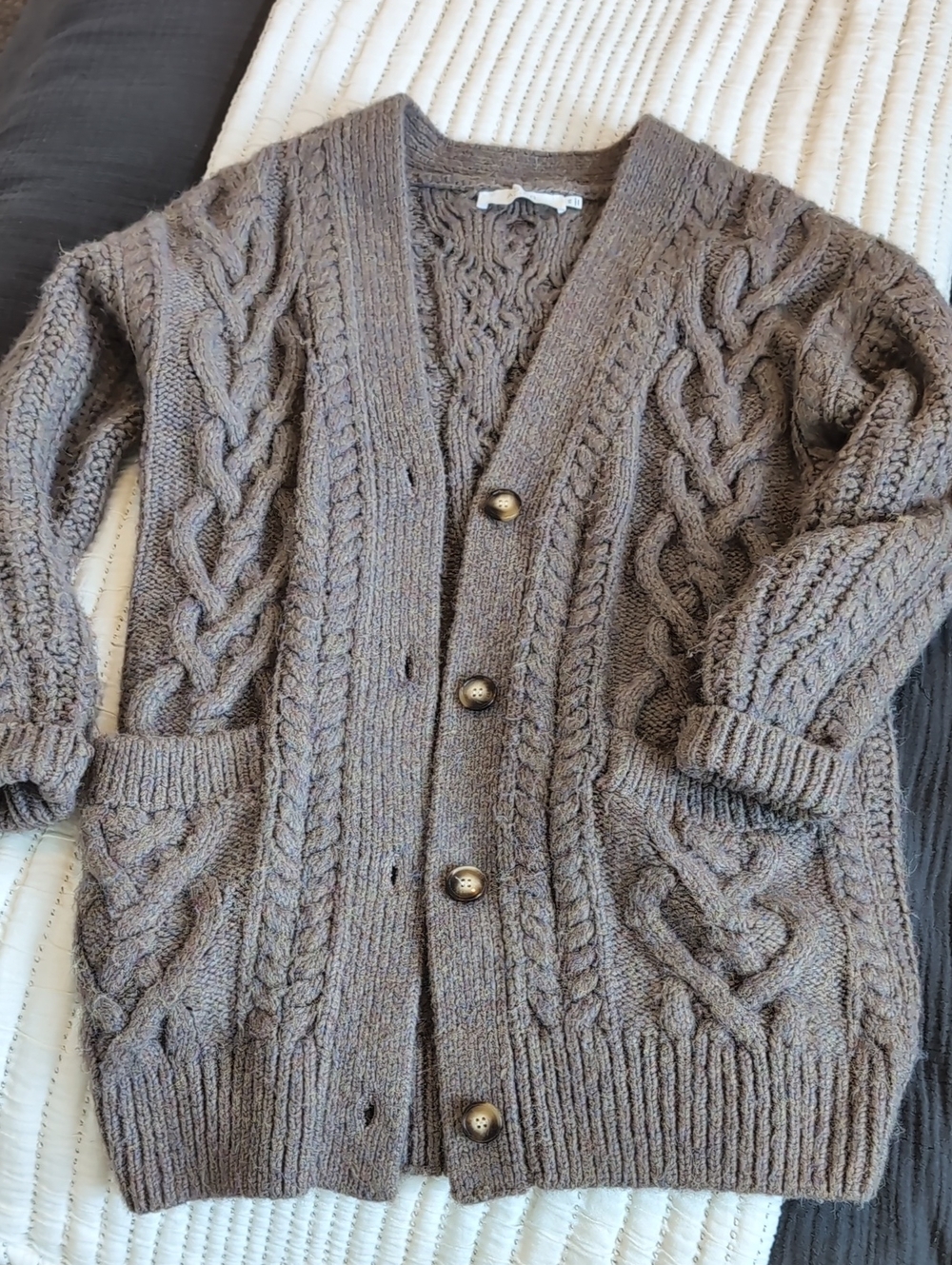 ASTR The Label Charli Oversized Cable Knit Cardigan Size XS